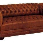 Chesterfield Leather Sofa With Tufted Bench Seat And Nail Trim