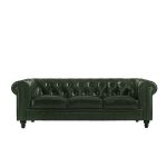 Charlton Home Pompa Traditional Chesterfield Leather Sofa & Reviews