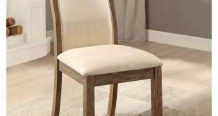 Shop Furniture of America Lenea Contemporary Padded Oak Dining Chair