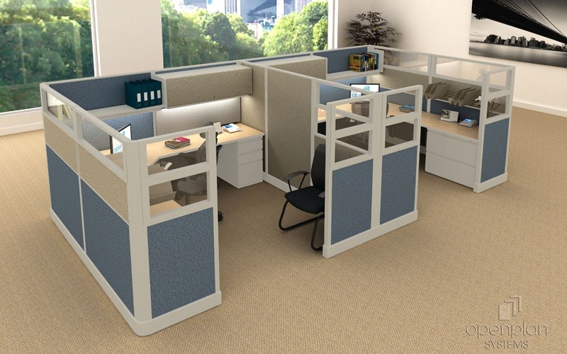 High Office Cubicles With Glass Panels & Fabric Walls | Joyce Contract