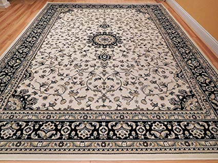 Amazon.com: Large 8x11 Ivory Persian Traditional Style Rug Oriental