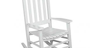 Amazon.com : Outdoor Rocking Chair White The Solid Hardwood Chairs