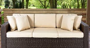 Amazon.com : Best Choice Products 3-Seat Outdoor Wicker Sofa Couch