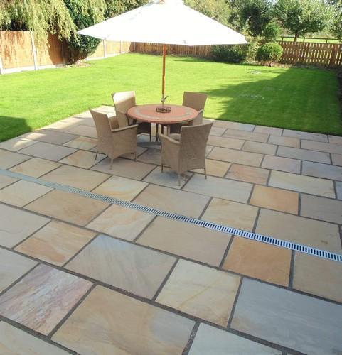 Light Yello Shape: Square Garden Sandstone Paving Slabs, Rs 36