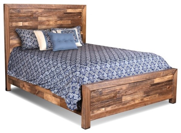 Fulton Solid Wood Queen Size Bed Frame - Farmhouse - Panel Beds - by