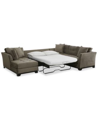 Furniture CLOSEOUT! Elliot 3-Pc. Fabric Microfiber Sectional with