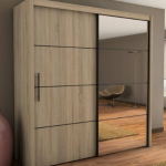 Inova Oak 2 Door Sliding Door Wardrobe Slider 200cm P4DS4120