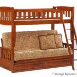 Futon Bunk Bed Cherry | Cinnamon Twin Full Kids Bunk | The Futon Shop