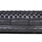 CARLTON LEATHER CHESTERFIELD SOFA