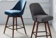 Mid-Century Upholstered Swivel Counter Stool | west elm