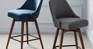 Mid-Century Upholstered Swivel Counter Stool | west elm