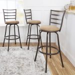 Mainstays Adjustable-Height Swivel Barstool, Hammered Bronze Finish