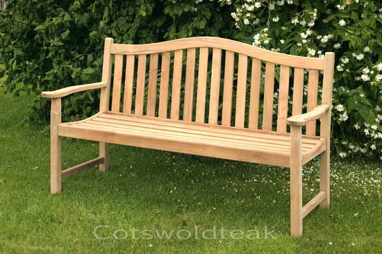 Wasdale 3 seater teak garden bench