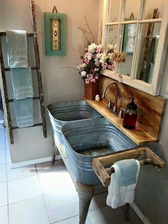 25 Unique Bathroom Vanities Made From Furniture - Life on Kaydeross