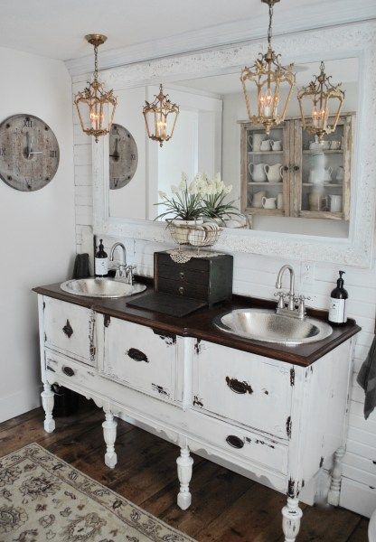 25 Unique Bathroom Vanities Made From Furniture - Life on Kaydeross