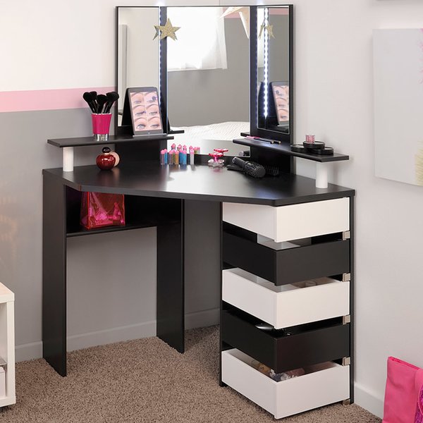 Parisot Volage Makeup Vanity with Mirror & Reviews | Wayfair