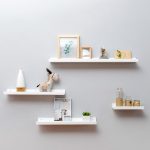 1pc Bamboo Wall Shelf Floating Ledge Storage Wall Shelves Rack Wall