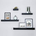 Amazon.com: Ballucci Modern Ledge Wall Shelves, Set of 4, Black