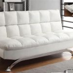 368W- WHITE COLOR- PU LEATHER- PILLOW TOP- KLIK KLAK SOFA BED u2013 mysleep