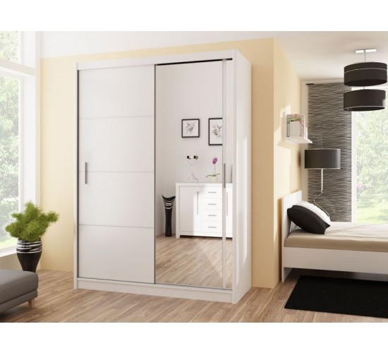 Wardrobe VISTA 150 White - Dako Furniture