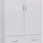 Amazon.com: Hodedah Two Door Wardrobe, with Two Drawers, and Hanging