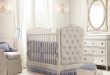 Upholstered Crib White Blue Nursery : Wonderful Baby Room Design