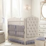 Upholstered Crib White Blue Nursery : Wonderful Baby Room Design