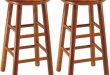 Winsome Wood Tabby 30u201d Beveled Seat Stools, 2-PC, Multiple Finishes