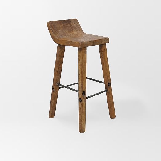 Hewn Wood Bar + Counter Stools | west elm