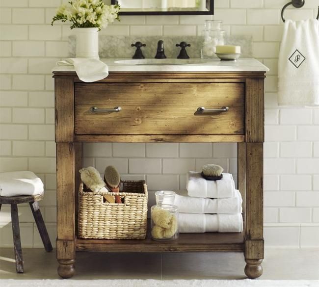 Small Rustic Bathroom Vanities Ideas | powder room ideas | Pinterest