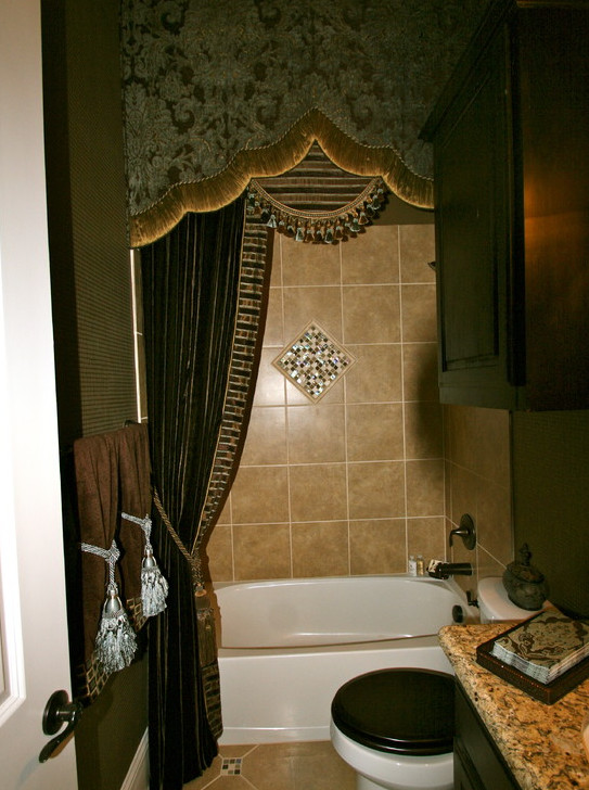 Luxury fabric shower curtains