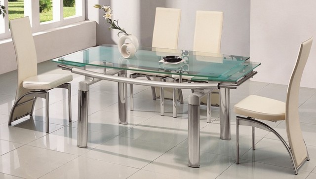 Dining tables and chairs with glass top