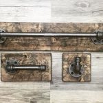 Industrial Modern Rustic Bathroom Set, Bath Towel Holder, Toilet Paper Holder, Hand Towel Hook, Towel Bar, Towel Rack, Rustic Bathroom Decor