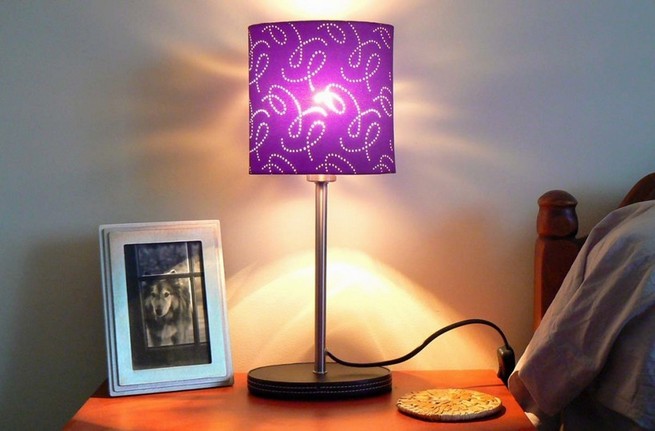 Bedside lamps purple