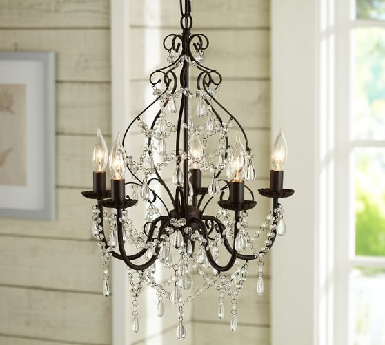 Paige Crystal Chandelier, Bronze finish