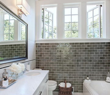 Bathroom designs of the subway tiles