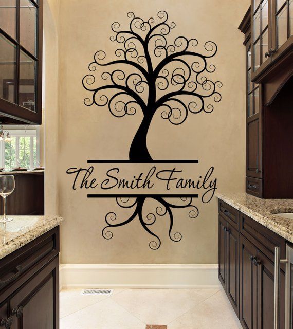 Custom Wall Decal - Black - Wall Decal - Tree