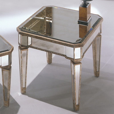 Mirrored side table