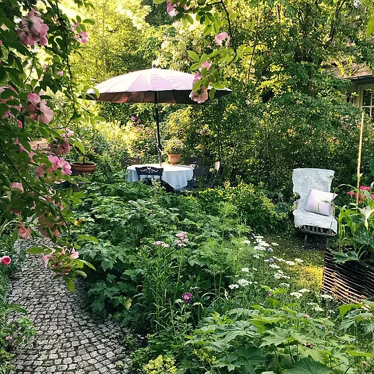 Three Uses to which you can
put a Garden Umbrella to