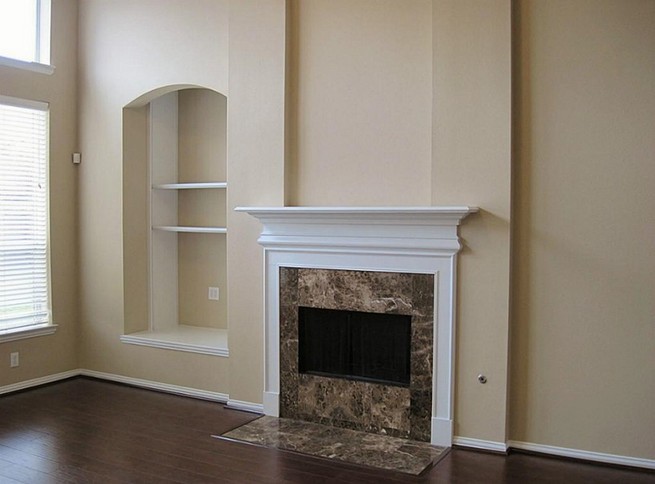 Granite surround fireplace