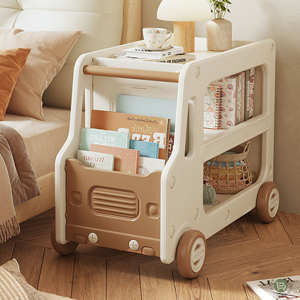 Transform Your Space with the Charming Bus-Shaped Storage Rack Trolley