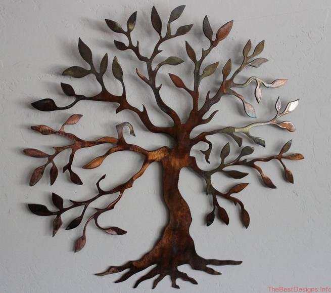 Metal wall art decor tree of life