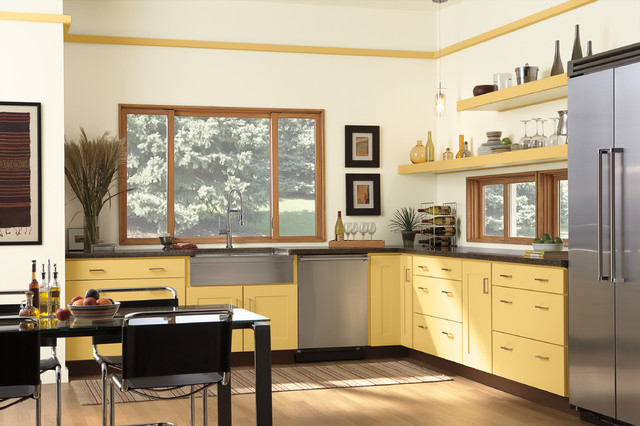 Modern kitchen windows