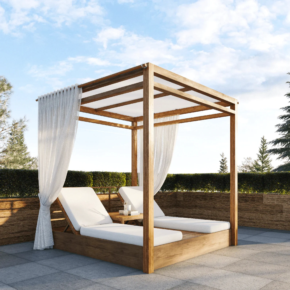 An Elegantly Luxurious Outdoor
Daybed with Canopy