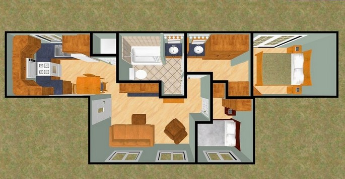 Freight container house floor plans