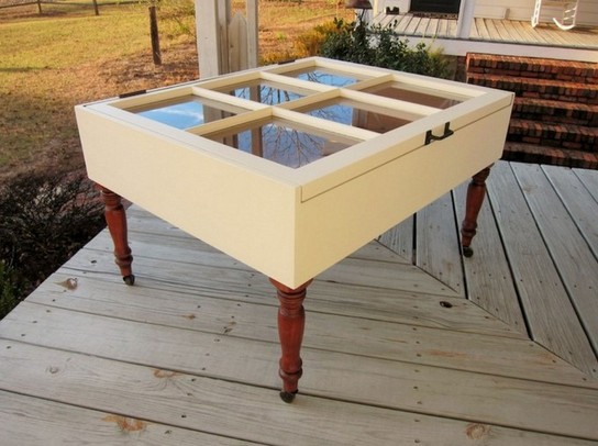 Shadow box coffee table drawers