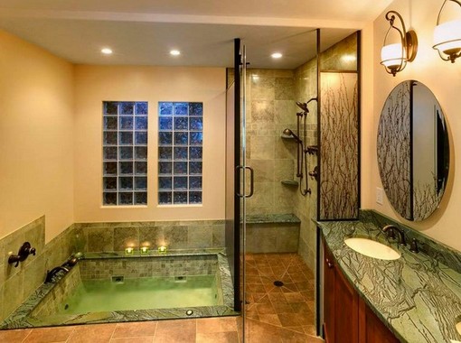 Walk in bathtub and shower combination