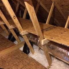 Diy Storage Shelves In The Attic