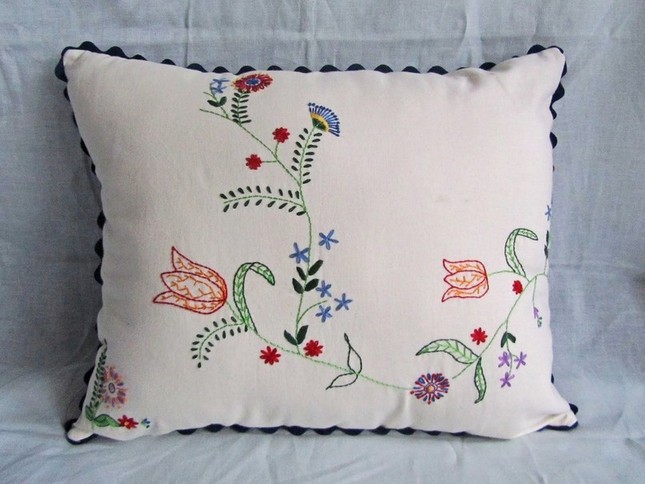 Embroidered pillow