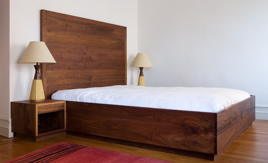 Wooden bed frame